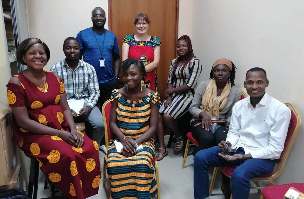 The Consortium leader Kaisa Haukka from the University of Helsinki visiting the University Joseph Ki-Zerbo team in Ouagadougou, Burkina Faso
